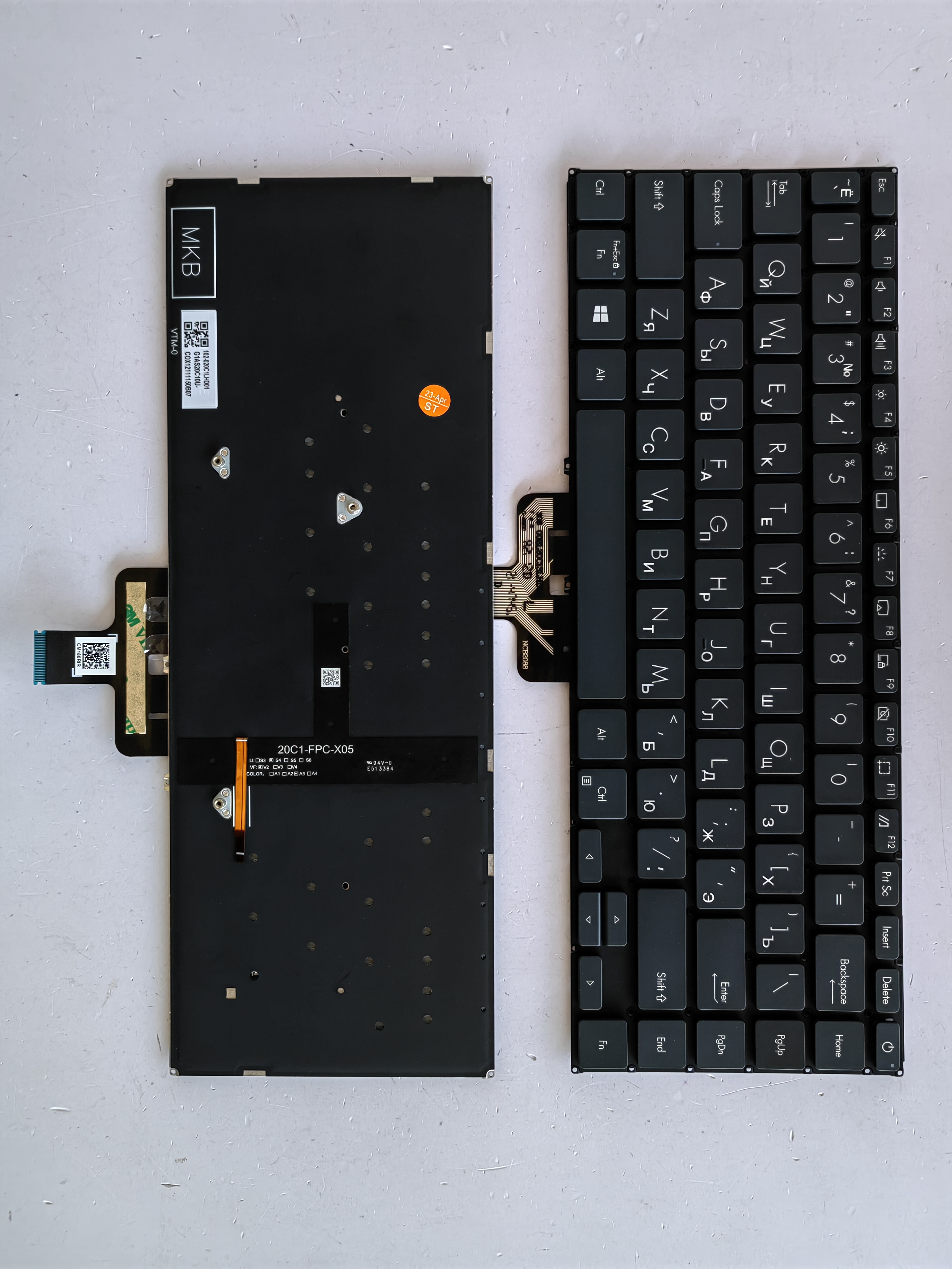 Picture of New Replacement Laptop Keyboard For ASUS UX435 Grey Black Backlit RU Layout